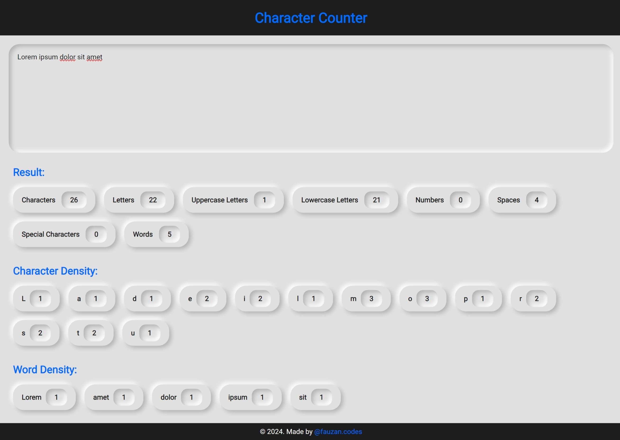 Character Counter