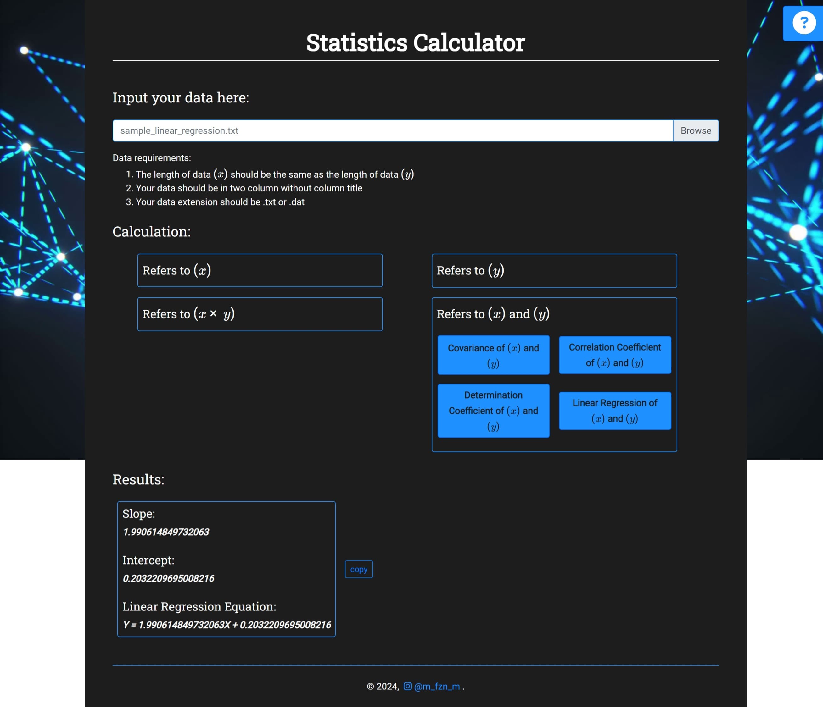 Statistics Calculator