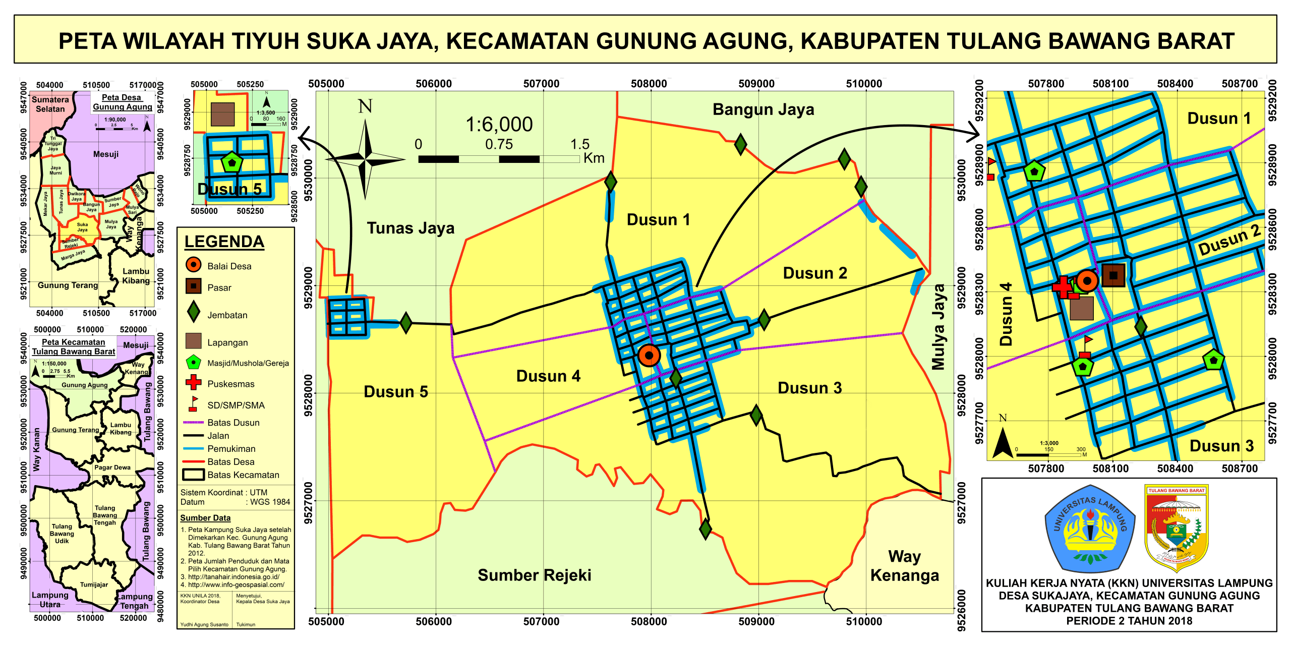 Map of Suka Jaya Village