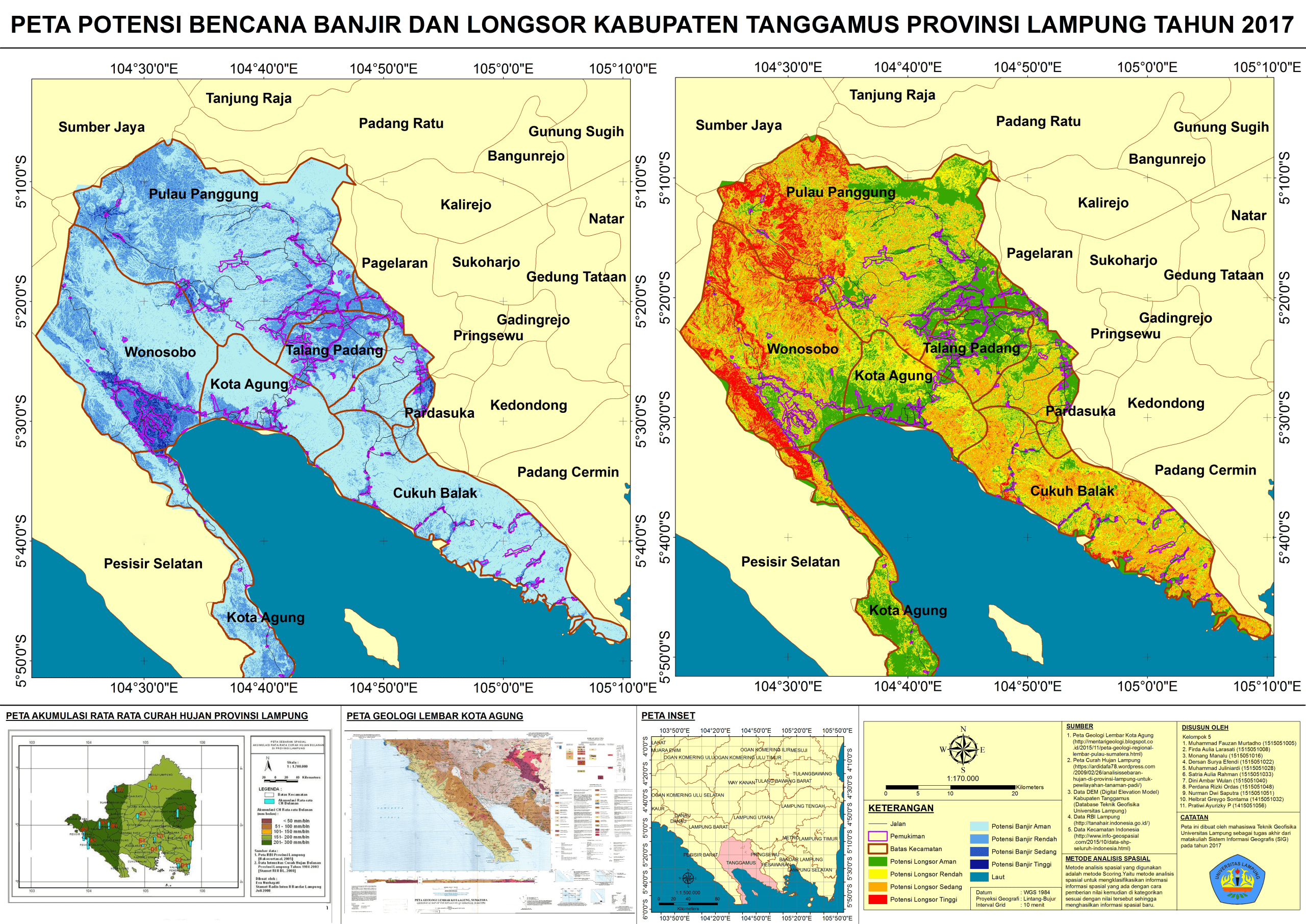 Map of Potential Floods and Lanslides