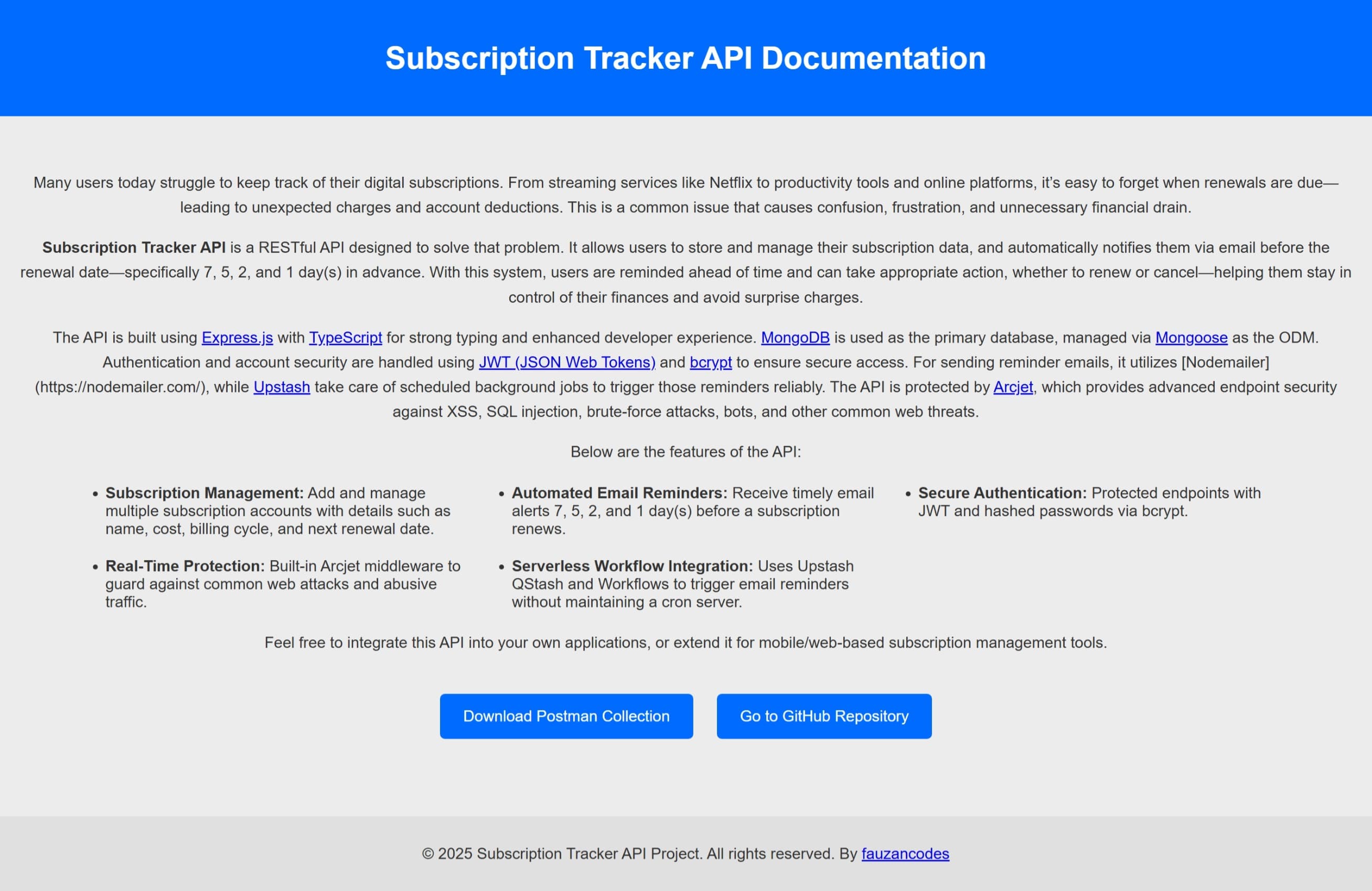 Subscription Tracker